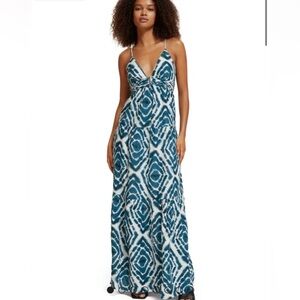 NWT Scotch & Soda Open Back Tie Dye Maxi Dress